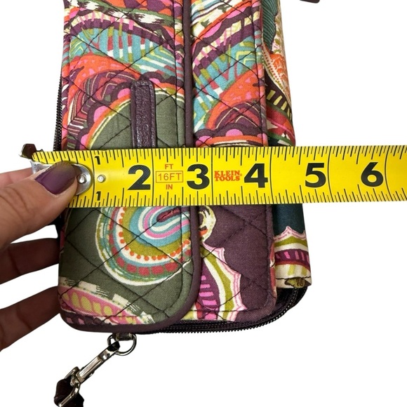 VERA BRADLEY Heirloom Paisley RFID Wallet Wristlet Strap Fall Autumn Quilted - Picture 11 of 13